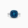 BH Multi Ocean Bleu 14K Gold London Blue Topaz and Diamond Ring, 8.69 TCW | Rings