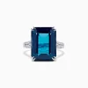 BH Multi Ocean Bleu 14K Gold London Blue Topaz and Diamond Ring, 15.14 TCW | Rings