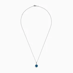 BH Multi Ocean Bleu 14K Gold London Blue Topaz and Diamond Pendant, 2.10 TCW | Necklaces & Pendants