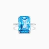Effy Jewelry Ocean Bleu 14K White Gold Blue Topaz and Diamond Ring, 8.06 TCW | Rings