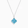 Effy Jewelry Ocean Bleu 14K White Gold Blue Topaz and Diamond Pendant | Necklaces & Pendants