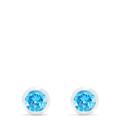 Effy Jewelry Ocean Bleu 14K White Gold Blue Topaz Stud Earrings, 1.10 TCW | Earrings