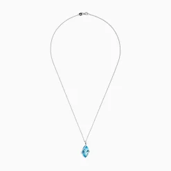Effy Jewelry Ocean Bleu 14K White Gold Blue Topaz u0026 Diamond Pendant, 7.27 TCW | Necklaces & Pendants