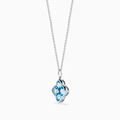 Effy Jewelry Ocean Bleu 14K White Gold Blue Topaz and Diamond Pendant | Necklaces & Pendants