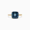 Effy Jewelry Ocean Bleu 14K Yellow Gold London Blue Topaz u0026 Diamond Ring, 4.54 TCW | Rings
