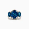 Effy Jewelry Ocean Bleu 14K Yellow Gold London Blue Topaz and Diamond Ring | Rings