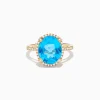 Effy Jewelry Ocean Bleu 14K Yellow Gold Blue Topaz Ring | Rings