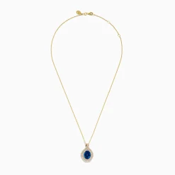 Effy Jewelry Ocean Blue 14K Gold London Blue Topaz and Diamond Pendant | Necklaces & Pendants