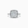 BH Multi Pave Classica 14K White Gold Diamond Ring, 0.83 | Rings