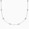 BH Multi Pave Classica 14K White Gold Diamond Station Necklace, 1.50 TCW | Necklaces & Pendants