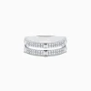 Effy Jewelry Pave Classica 14K White Gold Diamond Studded Ring | Rings