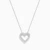 BH Multi Pave Classica 14K White Gold White Diamond Heart Pendant 0.98 TCW | Necklaces & Pendants