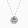 Effy Jewelry Pave Classica 14K White Gold Diamond Flower Pendant | Necklaces & Pendants
