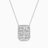 Effy Jewelry Pave Classica 14K White Gold Diamond Necklace | Necklaces & Pendants