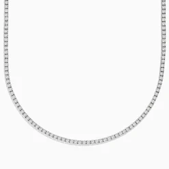 Effy Jewelry Pave Classica 14k White Gold Diamond Tennis Necklace 9.94 TCW | Necklaces & Pendants