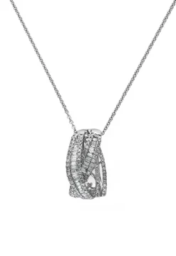 Effy Jewelry Pave Classica 14K White Gold Diamond Pendant, 0.75 TCW | Necklaces & Pendants