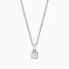 Effy Jewelry Pave Classica 14K White Gold Diamond Solitaire Pendant, 0.15 TCW | Necklaces & Pendants