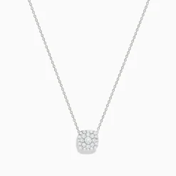 Effy Jewelry Pave Classica 14K White Gold Diamond Pendant | Necklaces & Pendants