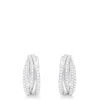 Effy Jewelry Pave Classica 14K White Gold Diamond Hoop Earrings, 0.52 TCW | Earrings