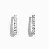 Effy Jewelry Pave Classica 14K White Gold 3/4"Diamond Hoop Earrings, 0.49 TCW | Earrings
