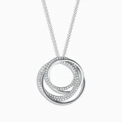 Effy Jewelry Pave Classica 14K White Gold Diamond Pendant, 0.41 TCW | Necklaces & Pendants