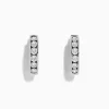 BH Multi Pave Classica 14K White Gold Diamond Hoop Earrings, 1.18 TCW | Earrings