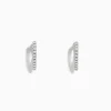 BH Multi Pave Classica 14K White Gold Diamond Huggie Earrings, 0.22 TCW | Earrings