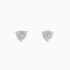 BH Multi Pave Classica 14K White Gold Diamond Triangle Stud Earrings | Earrings