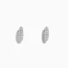 Effy Jewelry Pave Classica 14k White Gold Diamond Huggie Earrings | Earrings