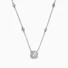 Effy Jewelry Pave Classica 14K White Gold Diamond Station Cluster Pendant Necklace, 0.82 TCW | Necklaces & Pendants