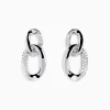 Effy Jewelry Pave Classica 14K White Gold Diamond Interlocking Links Earrings | Earrings