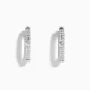 Effy Jewelry Pave Classica 14K White Gold Diamond Hoop Earrings | Earrings