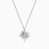 Effy Jewelry Pave Classica 14K White Gold Diamond Star Pendant, 0.26 TCW | Necklaces & Pendants