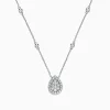 Effy Jewelry Pave Classica 14K White Gold Diamond Necklace, 0.41 TCW | Necklaces & Pendants
