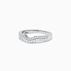 BH Multi Pave Classica 14K White Gold Curved Diamond Band, 0.32 TCW | Rings