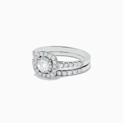 BH Multi Pave Classica 14K White Gold Diamond Engagement u0026 Wedding Ring Set 1.34 TCW | Rings