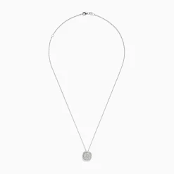 BH Multi Pave Classica 14K White Gold Square Diamond Pendant 0.98 TCW | Necklaces & Pendants