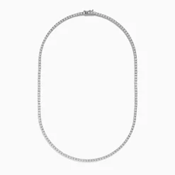 Effy Jewelry Pave Classica 14k White Gold Diamond Tennis Necklace 9.94 TCW | Necklaces & Pendants