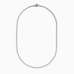Effy Jewelry Pave Classica 14K White Gold Diamond Tennis Necklace 6.81 TCW | Necklaces & Pendants