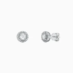 Effy Jewelry Pave Classica 14K White Gold Diamond Halo Stud Earrings, 0.35 TCW | Earrings