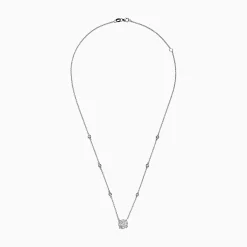 Effy Jewelry Pave Classica 14K White Gold Diamond Station Cluster Pendant Necklace, 0.82 TCW | Necklaces & Pendants