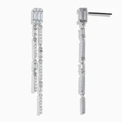 Effy Jewelry Pave Classica 14K White Gold Diamond Drop Earrings | Earrings