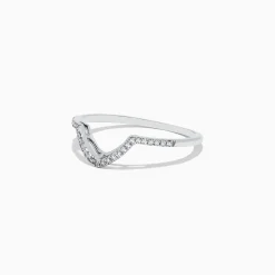 Effy Jewelry Pave Classica 14K White Gold Diamond Wedding Band, 0.13 TCW | Rings