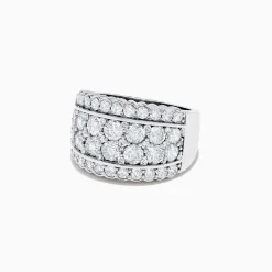 BH Multi Pave Classica 14K White Gold Diamond Wide Band Ring, 1.54 TCW | Rings
