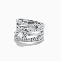 BH Multi Pave Classica 14K White Gold Diamond Ring, 1.12 TCW | Rings