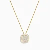 Effy Jewelry Pave Classica 14K Yellow Gold Square Diamond Pendant 0.98 TCW | Necklaces & Pendants