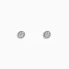 Effy Jewelry Pave Classique 14K White Gold Bezel Set Diamond Solitaire Earrings 0.50 TCW | Earrings