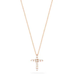 Effy Jewelry Pave Rose 14K Gold Diamond Cross Pendant, 0.22 TCW | Necklaces & Pendants