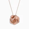 Effy Jewelry Pave Rose 14K Rose Gold Diamond Flower Pendant, 0.85 TCW | Necklaces & Pendants