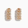 Effy Jewelry Pave Rose 14K Rose Gold Diamond Huggie Earrings | Earrings